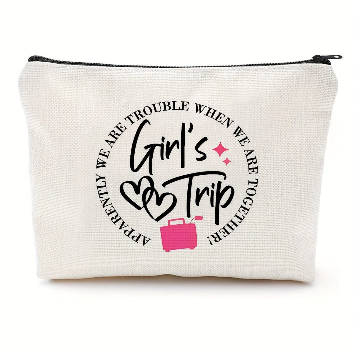 Girls Trip Heart Canvas Pouch