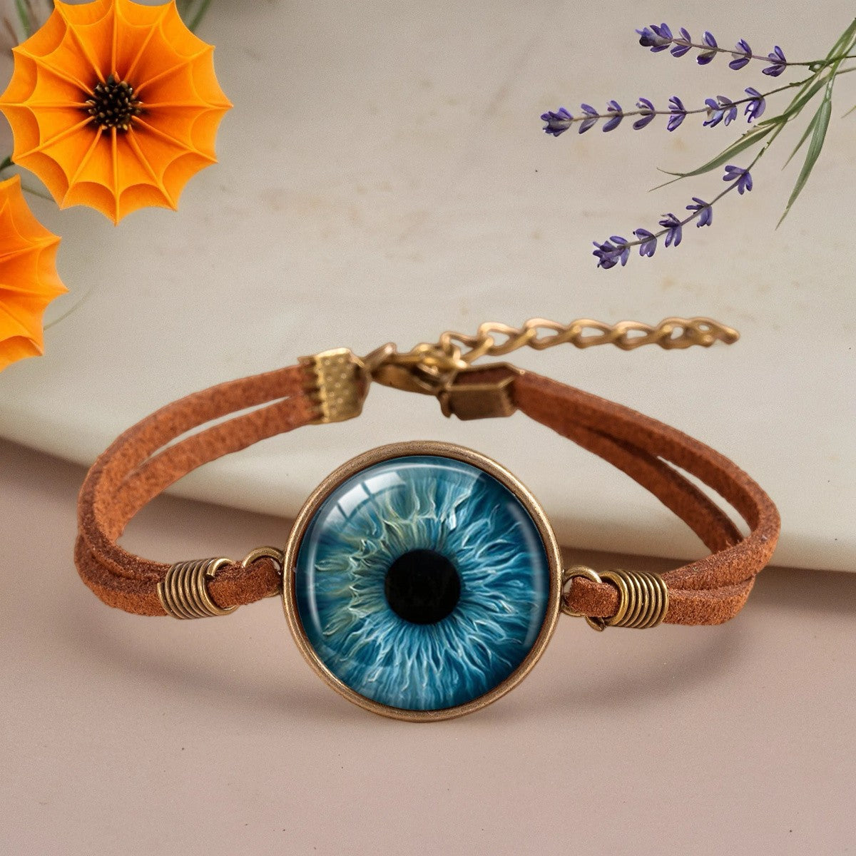 Blue Eye Leather Bracelet
