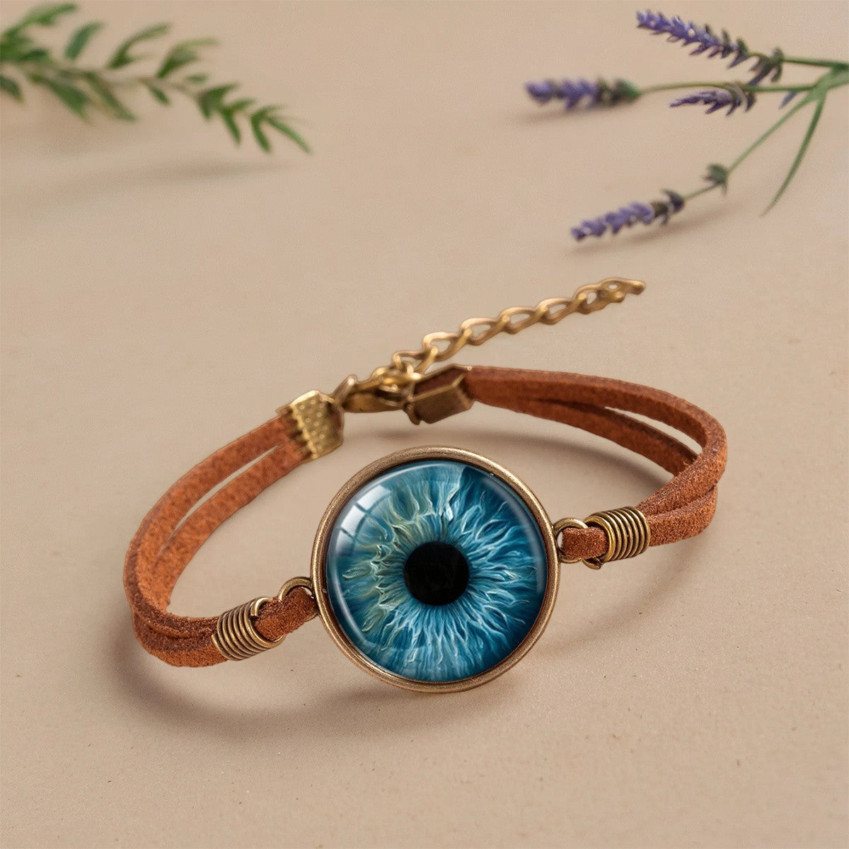 Blue Eye Leather Bracelet