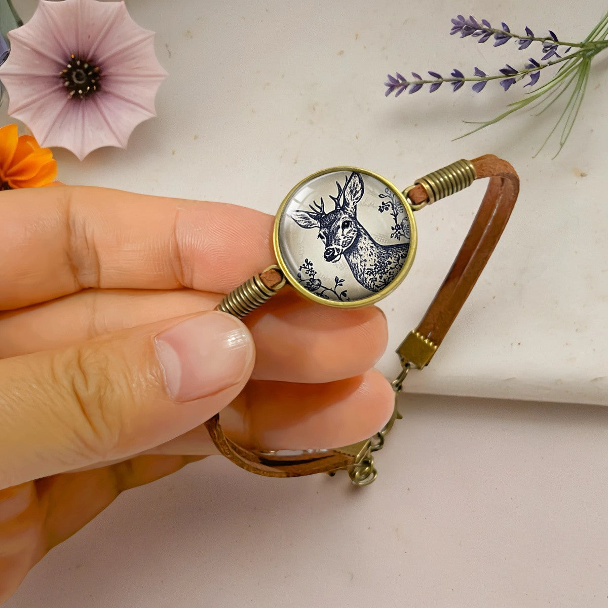 Vintage Deer Art Bracelet
