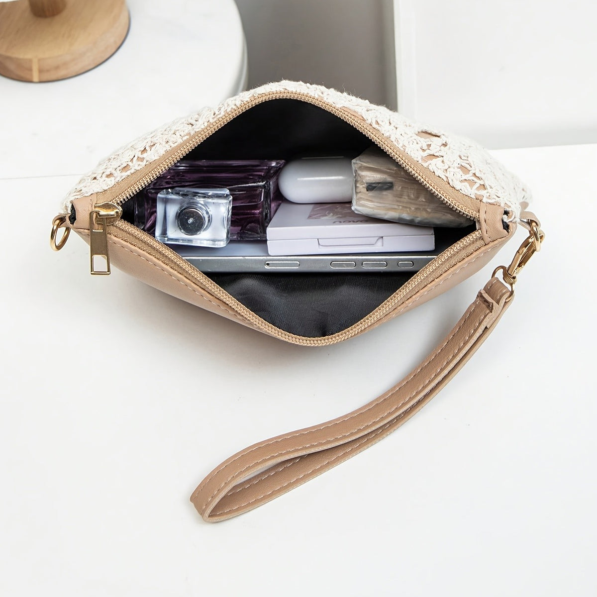 White Lace Crossbody Bag