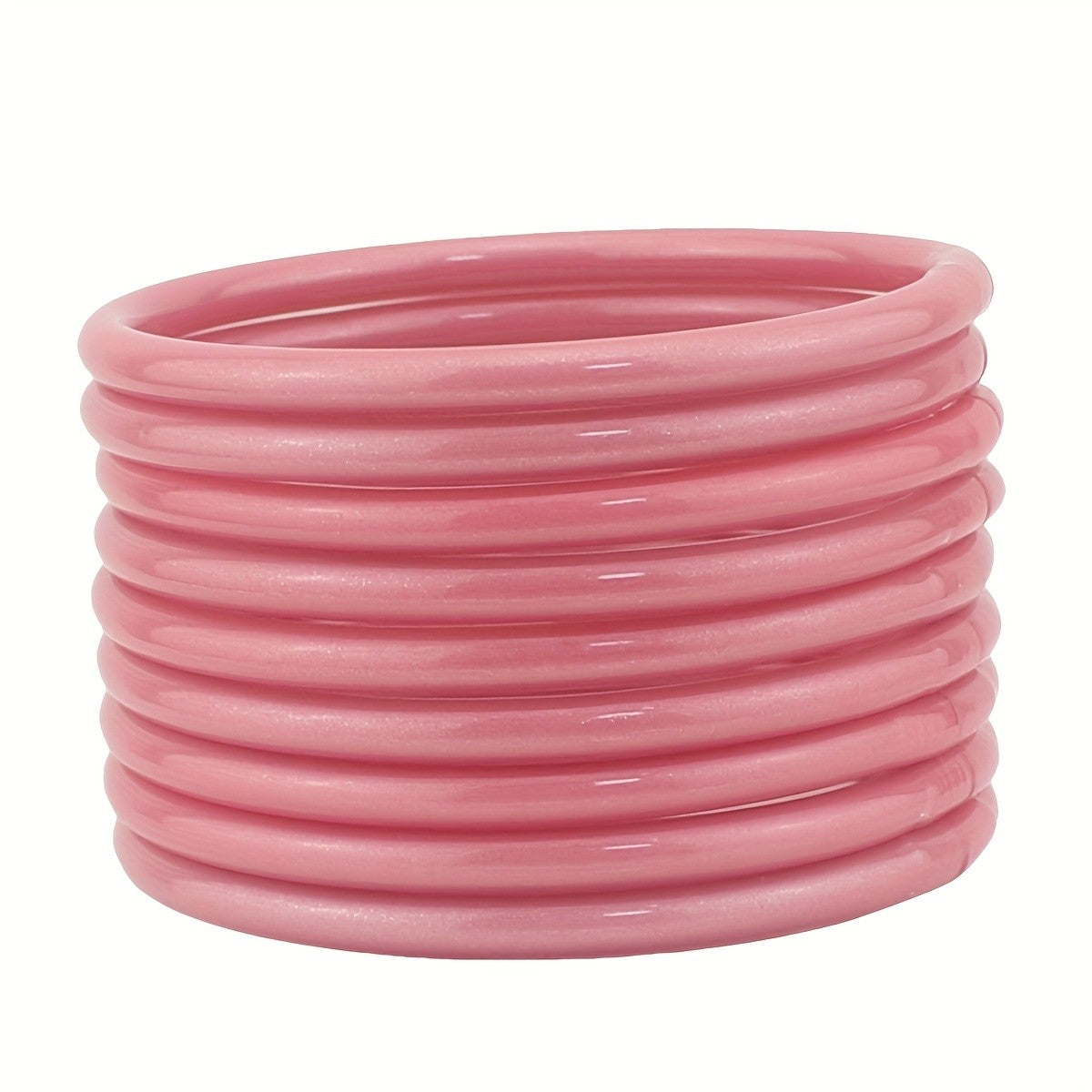 Teal Glitter Silicone Bangle Set