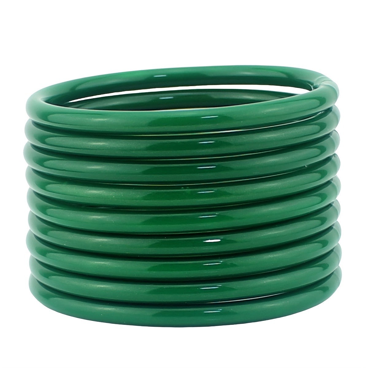 Teal Glitter Silicone Bangle Set
