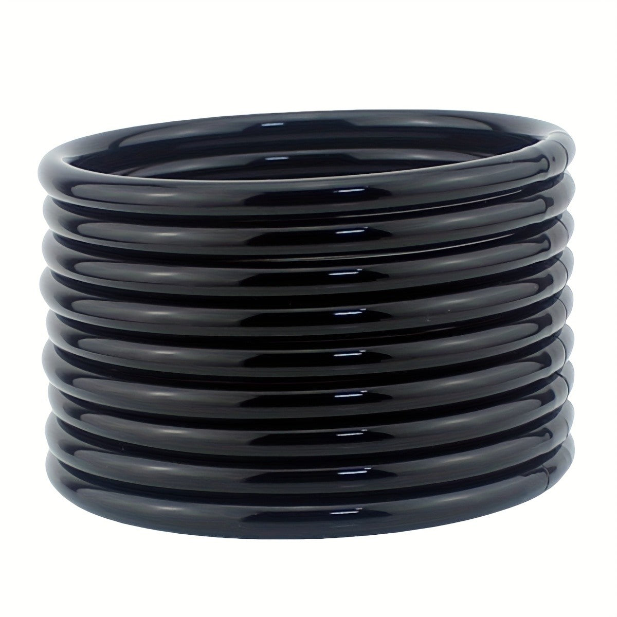 Teal Glitter Silicone Bangle Set