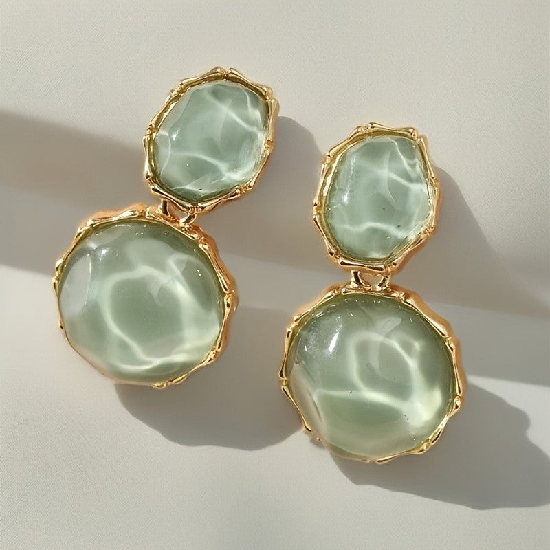 Sea Glass Resin Drop Earrings