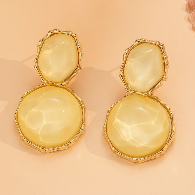 Sea Glass Resin Drop Earrings