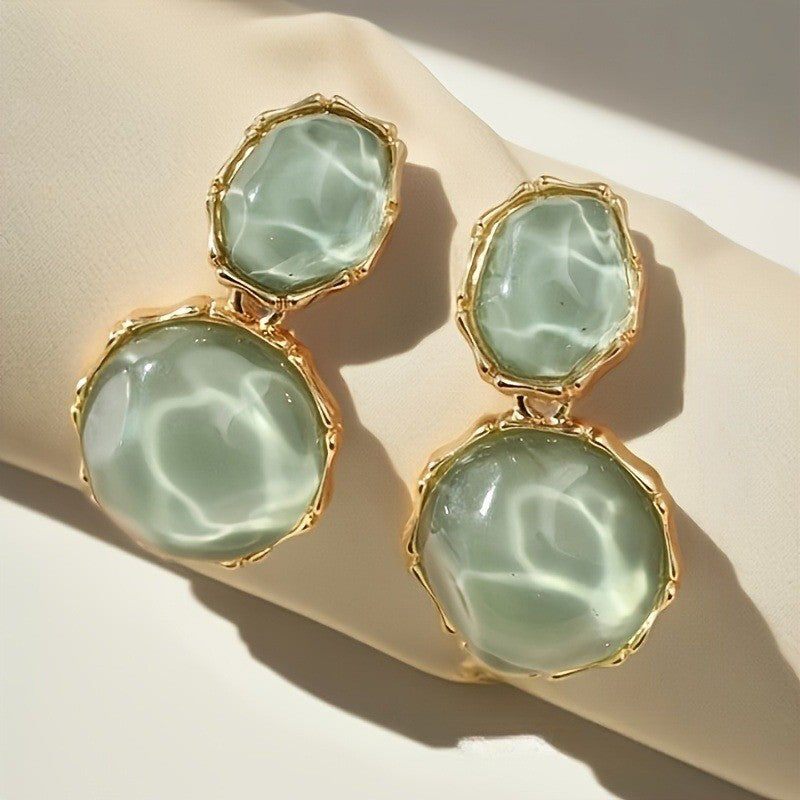 Sea Glass Resin Drop Earrings