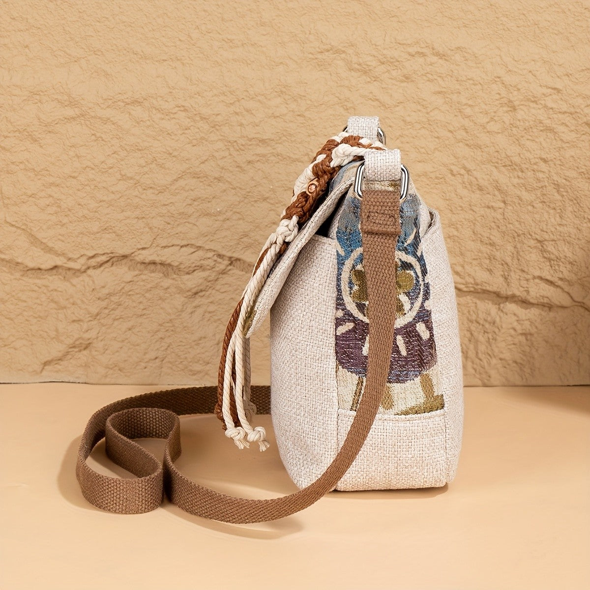 Macrame Flower Crossbody Bag