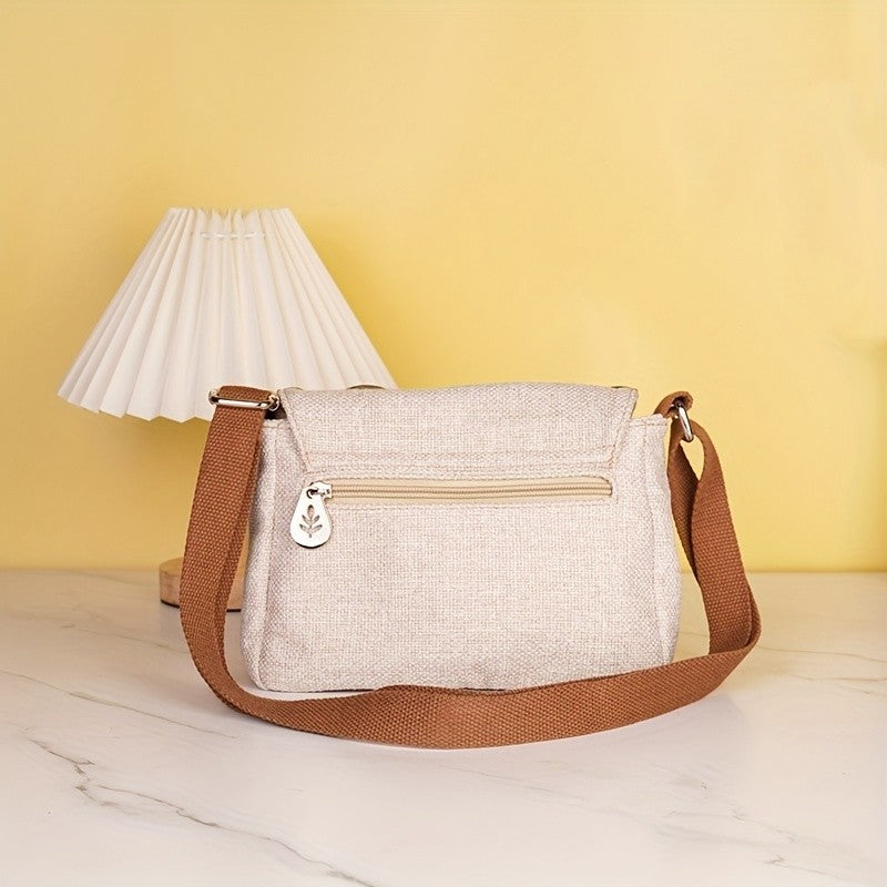 Embroidered Botanical Crossbody Bag