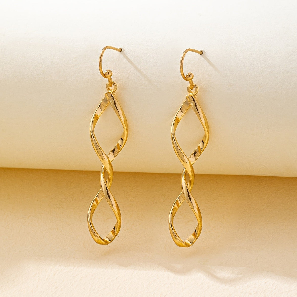 Twisted Spiral Drop Earrings