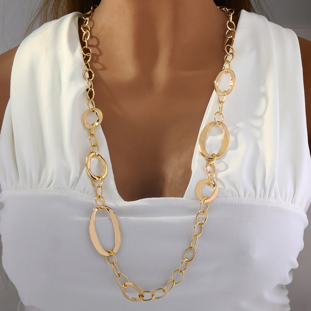 Alternating Oval Link Necklace