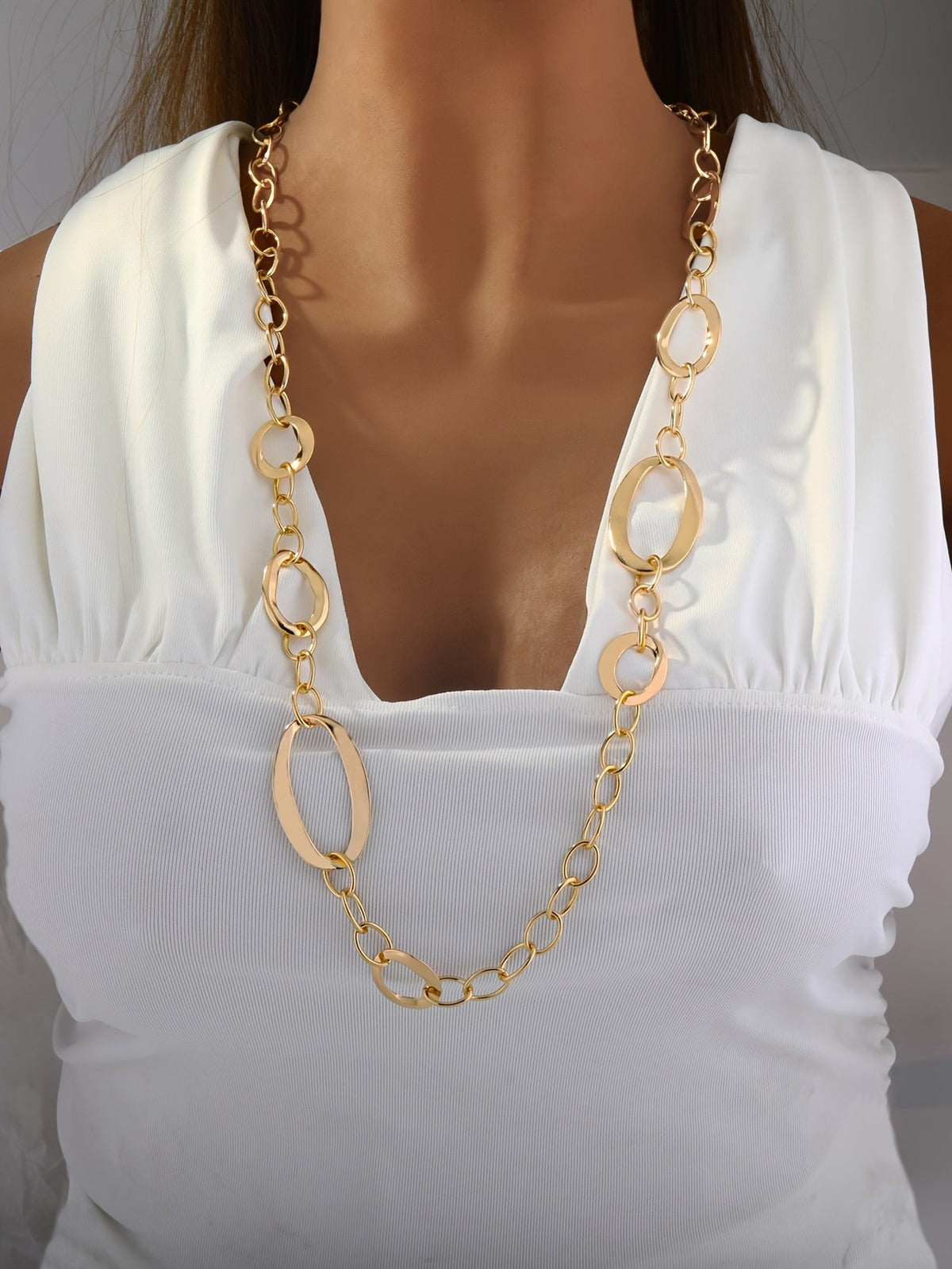 Alternating Oval Link Necklace