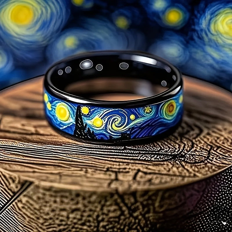 Starry Night Swirl Ring