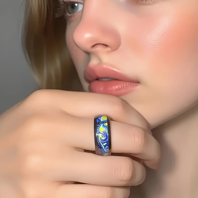 Starry Night Swirl Ring