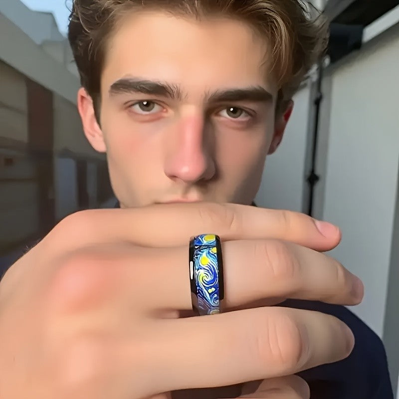 Starry Night Swirl Ring