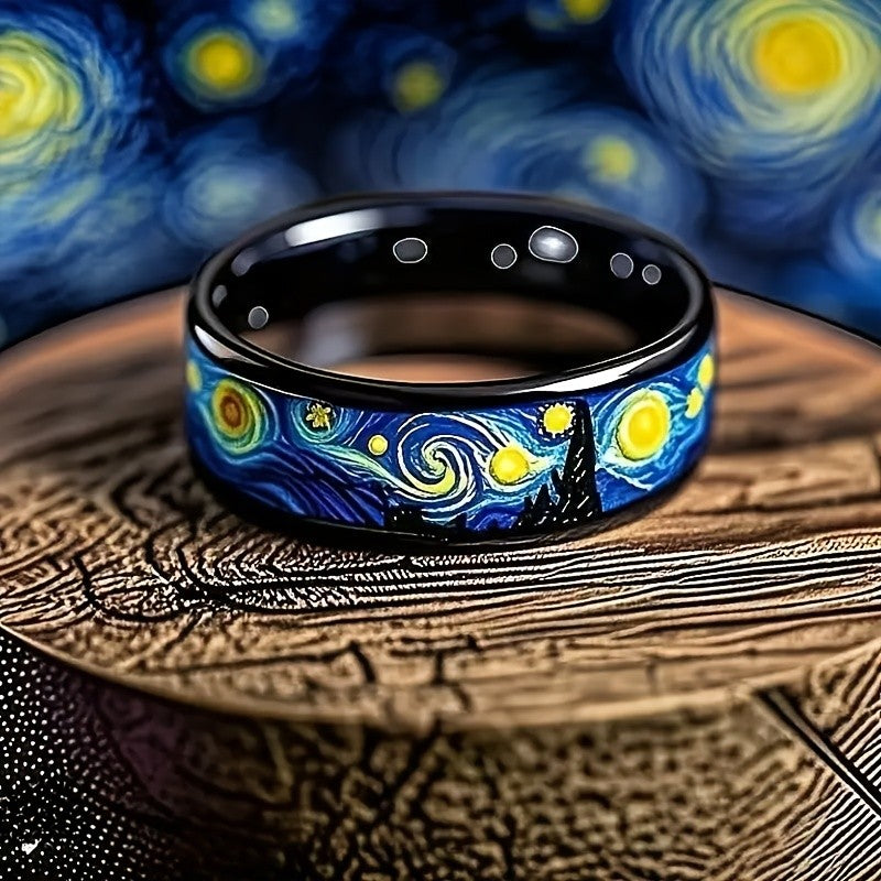 Starry Night Swirl Ring