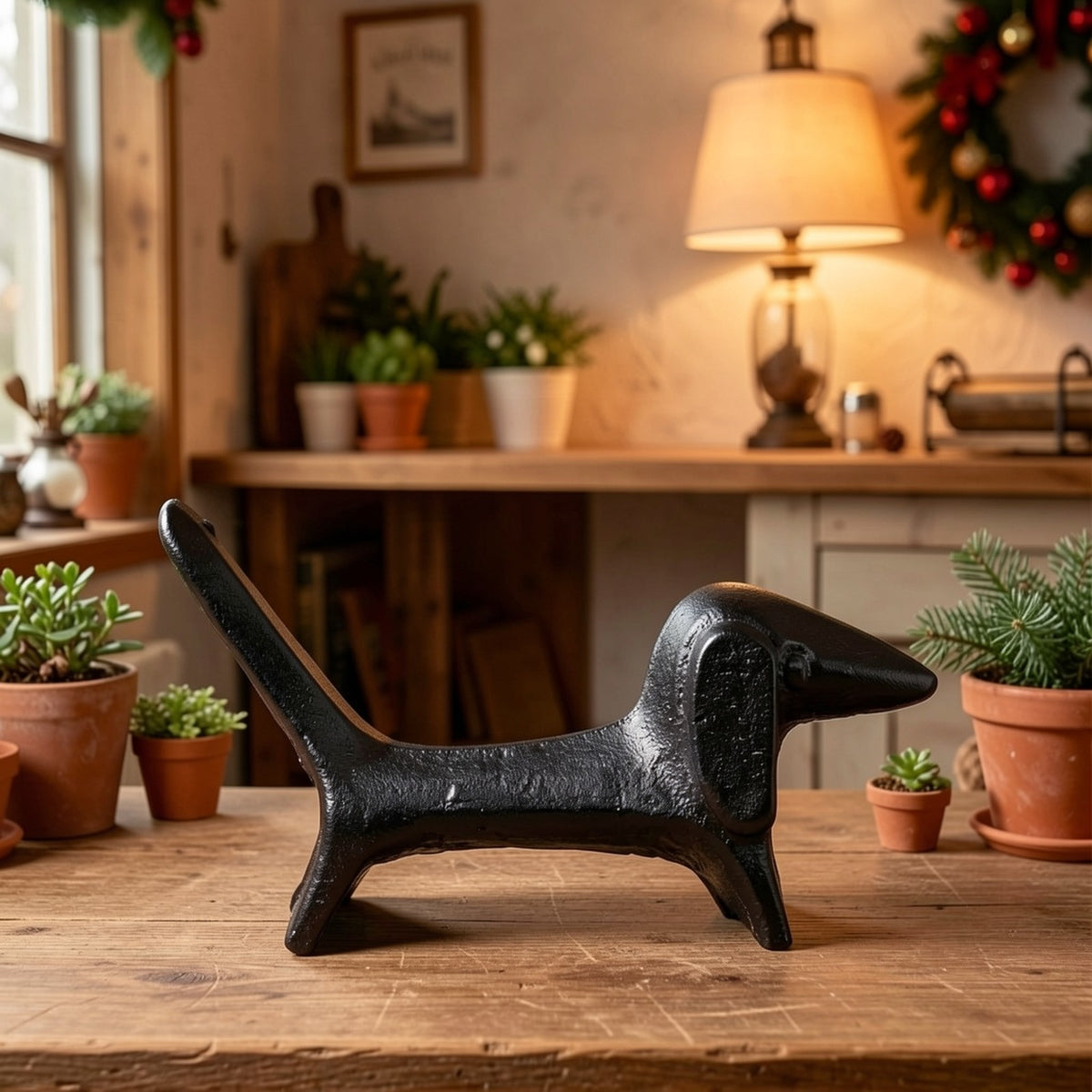 Cast Iron Dachshund Figurine