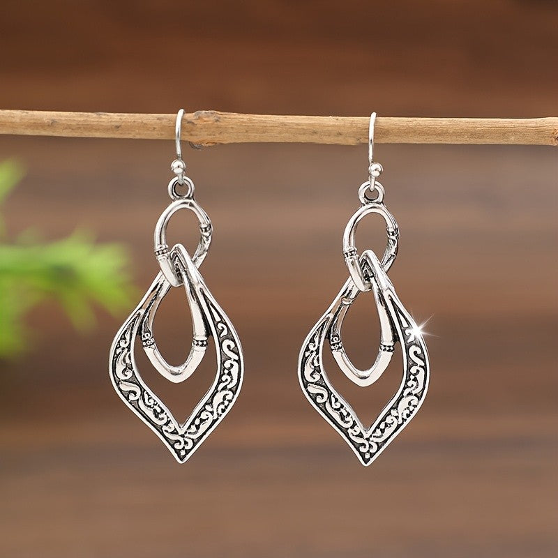 Vintage Scroll Drop Earrings
