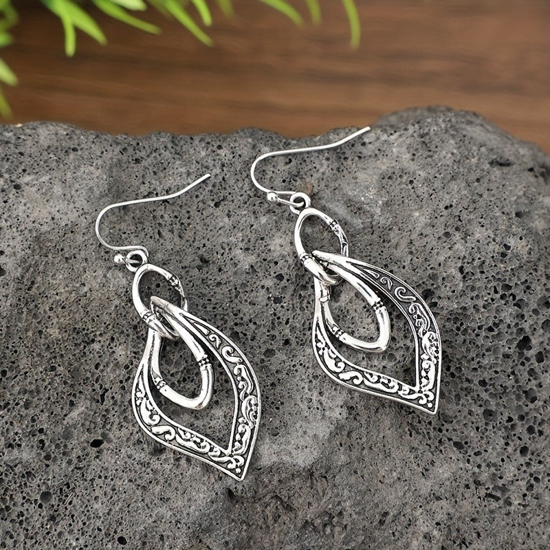 Vintage Scroll Drop Earrings