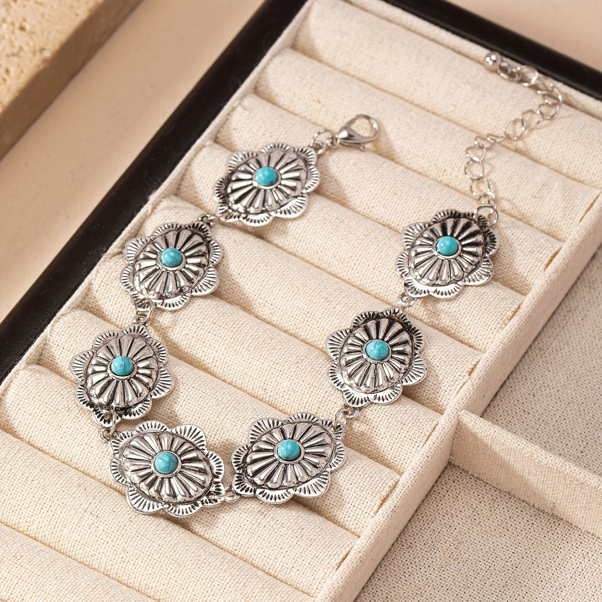 Floral Medallion Anklet