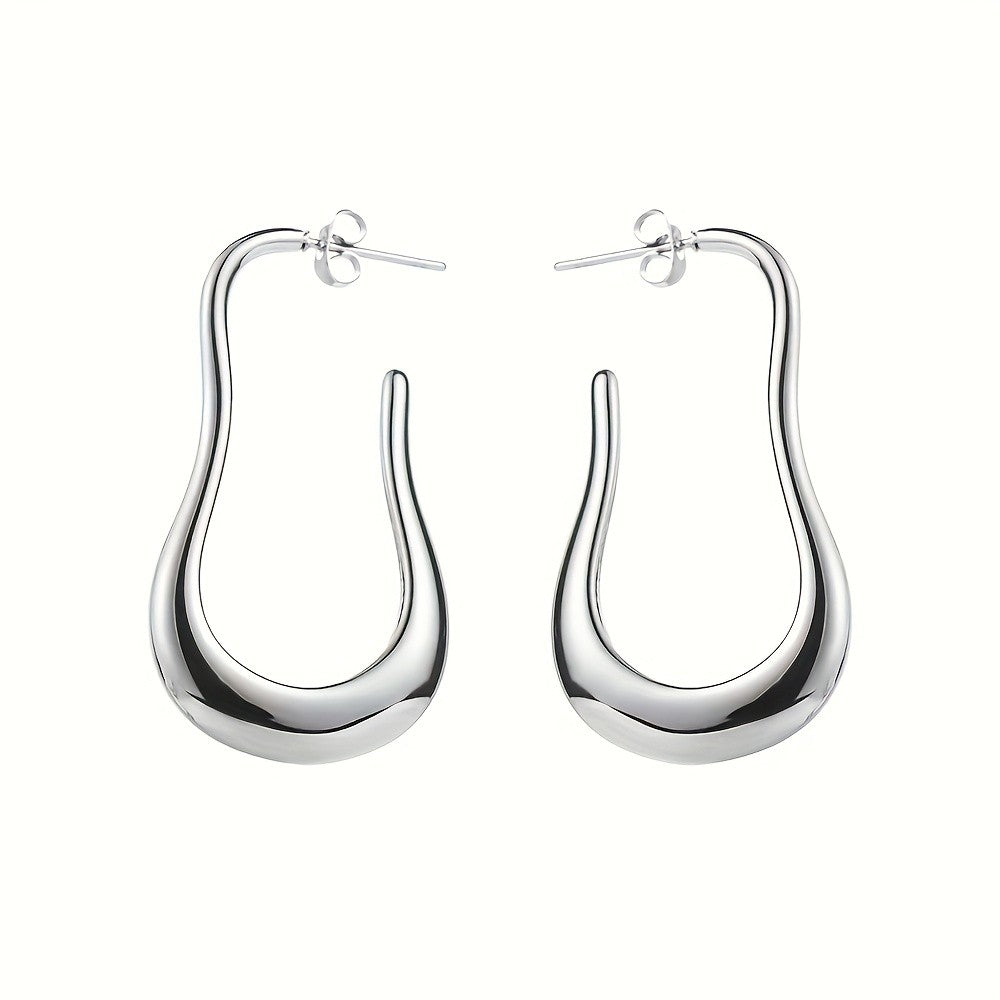 Open Teardrop Drop Earrings