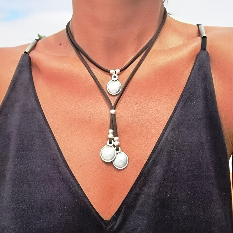Double Layer Oval Shell Necklace