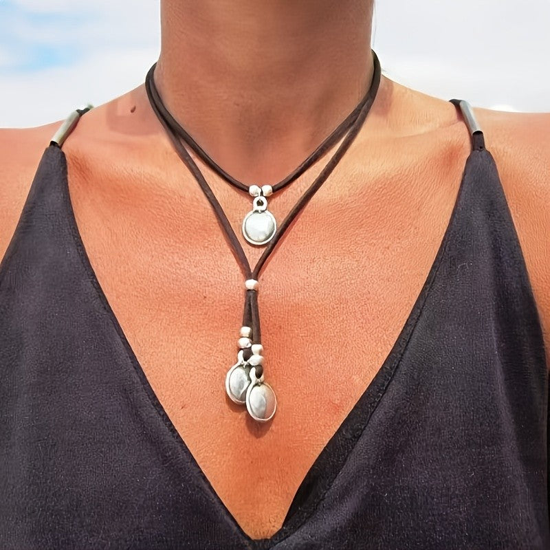 Double Layer Oval Shell Necklace