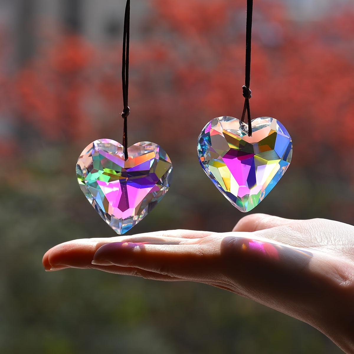 Heart Crystal Sun Catcher