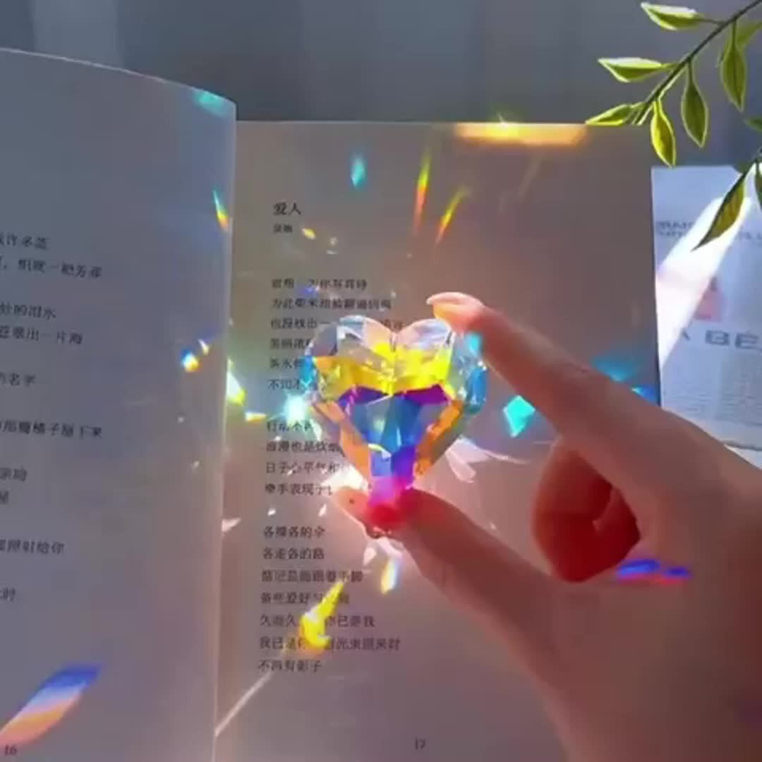 Heart Crystal Sun Catcher
