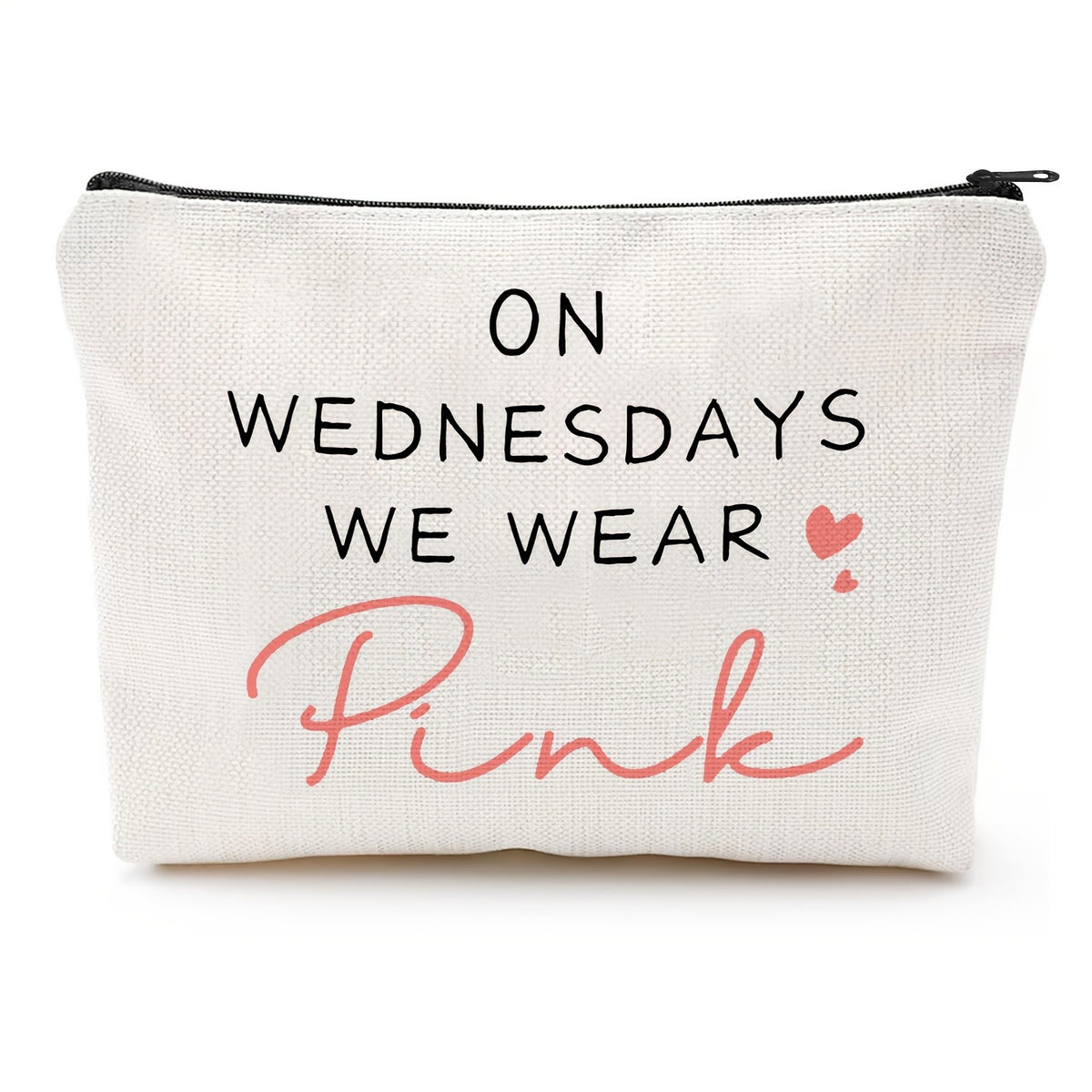 Pink Script Zip Pouch