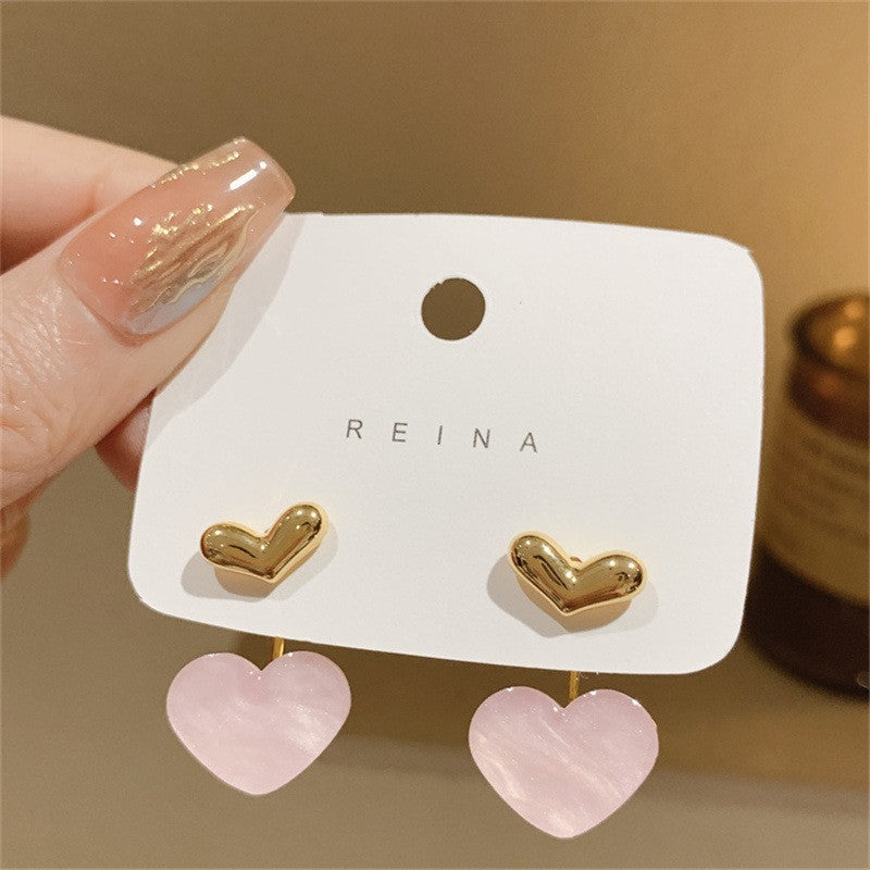Heart Drop Earrings