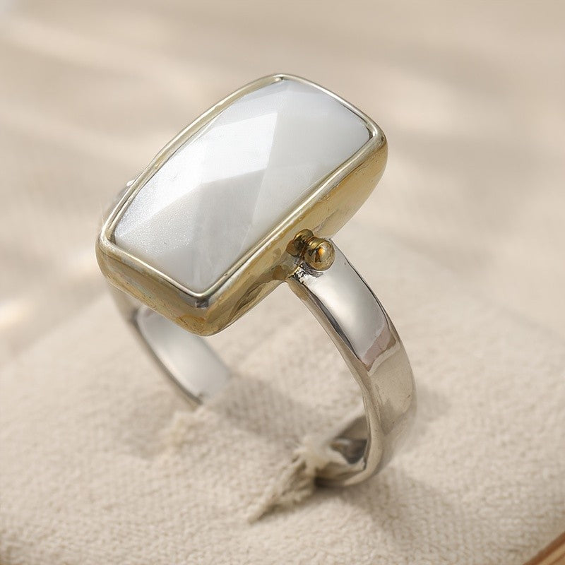 Rectangular Moonstone Ring