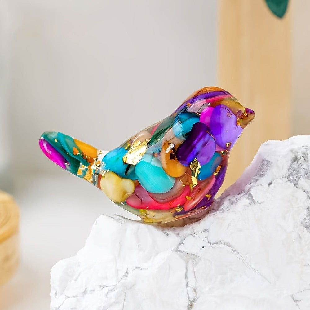 Turquoise Crushed Stone Bird