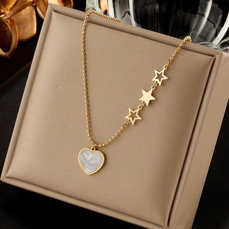 Shell Heart & Star Necklace