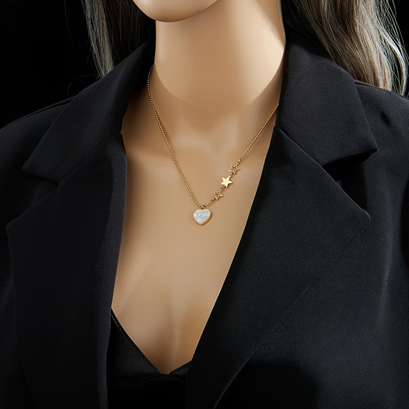 Shell Heart & Star Necklace