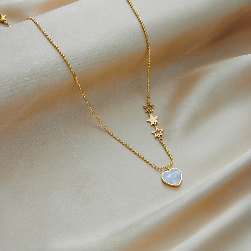 Shell Heart & Star Necklace