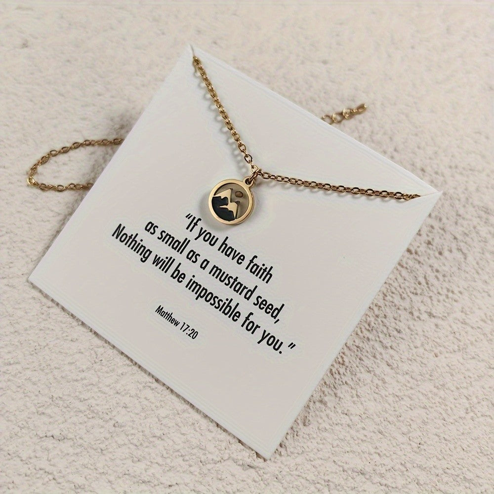 Mountain Enamel Faith Necklace