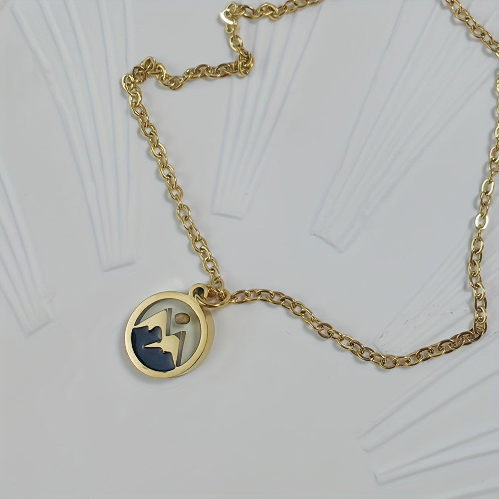 Mountain Enamel Faith Necklace