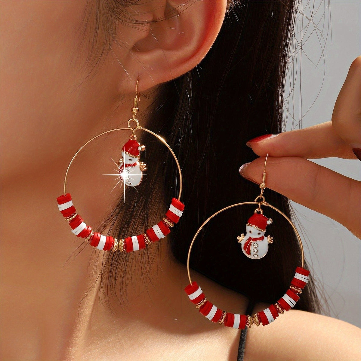 Star & Pearl Christmas Tree Earrings