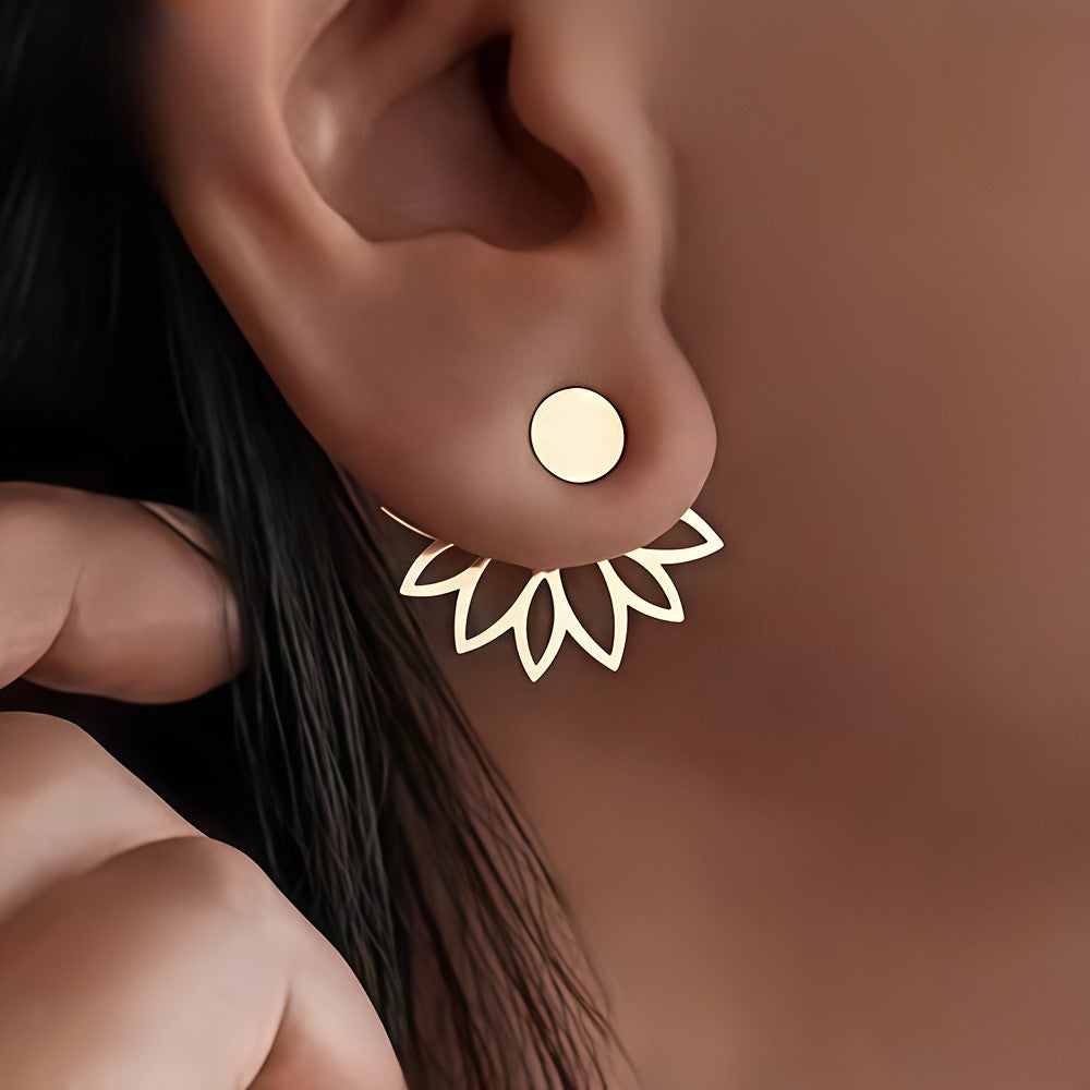 Lotus Petal Stud Earrings