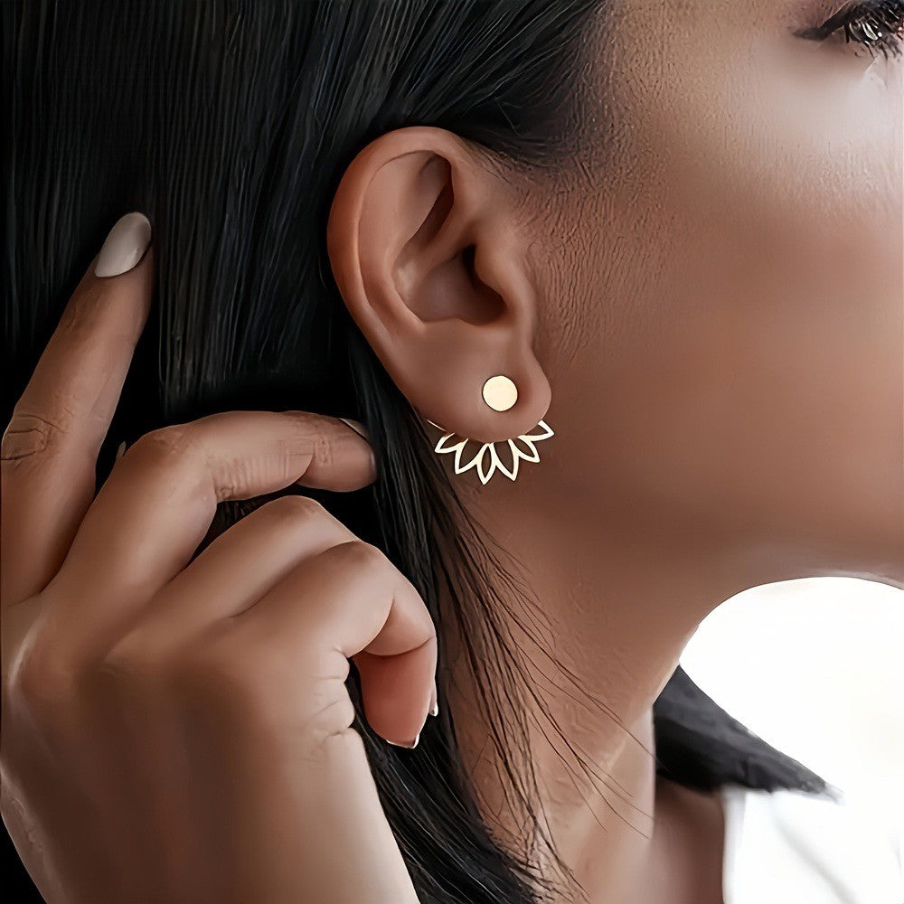 Lotus Petal Stud Earrings
