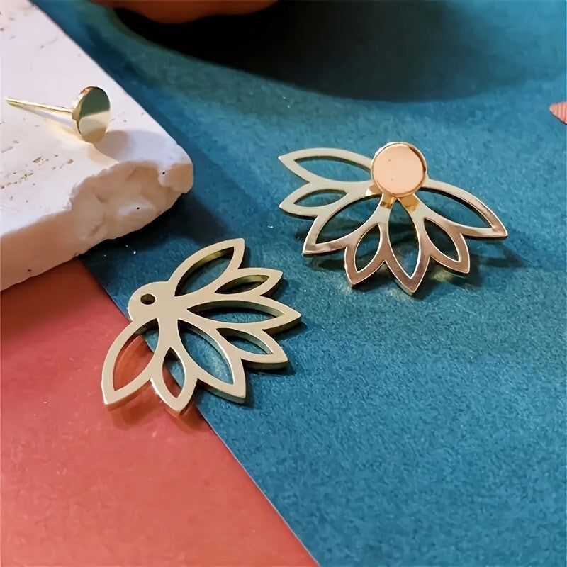 Lotus Petal Stud Earrings
