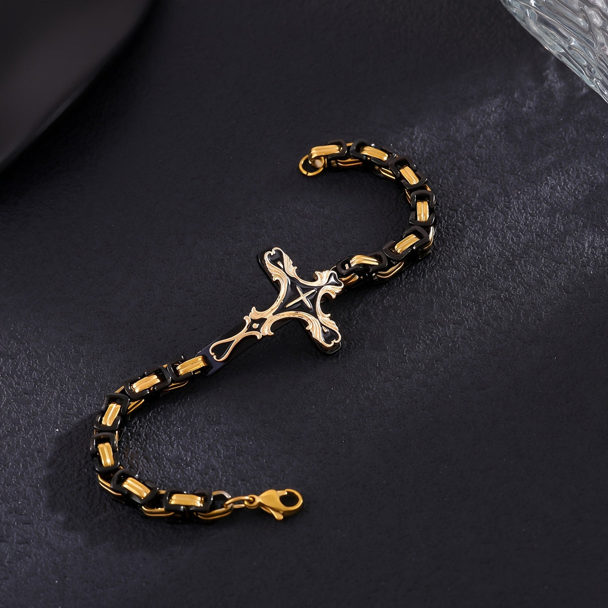 Ornate Cross Link Bracelet