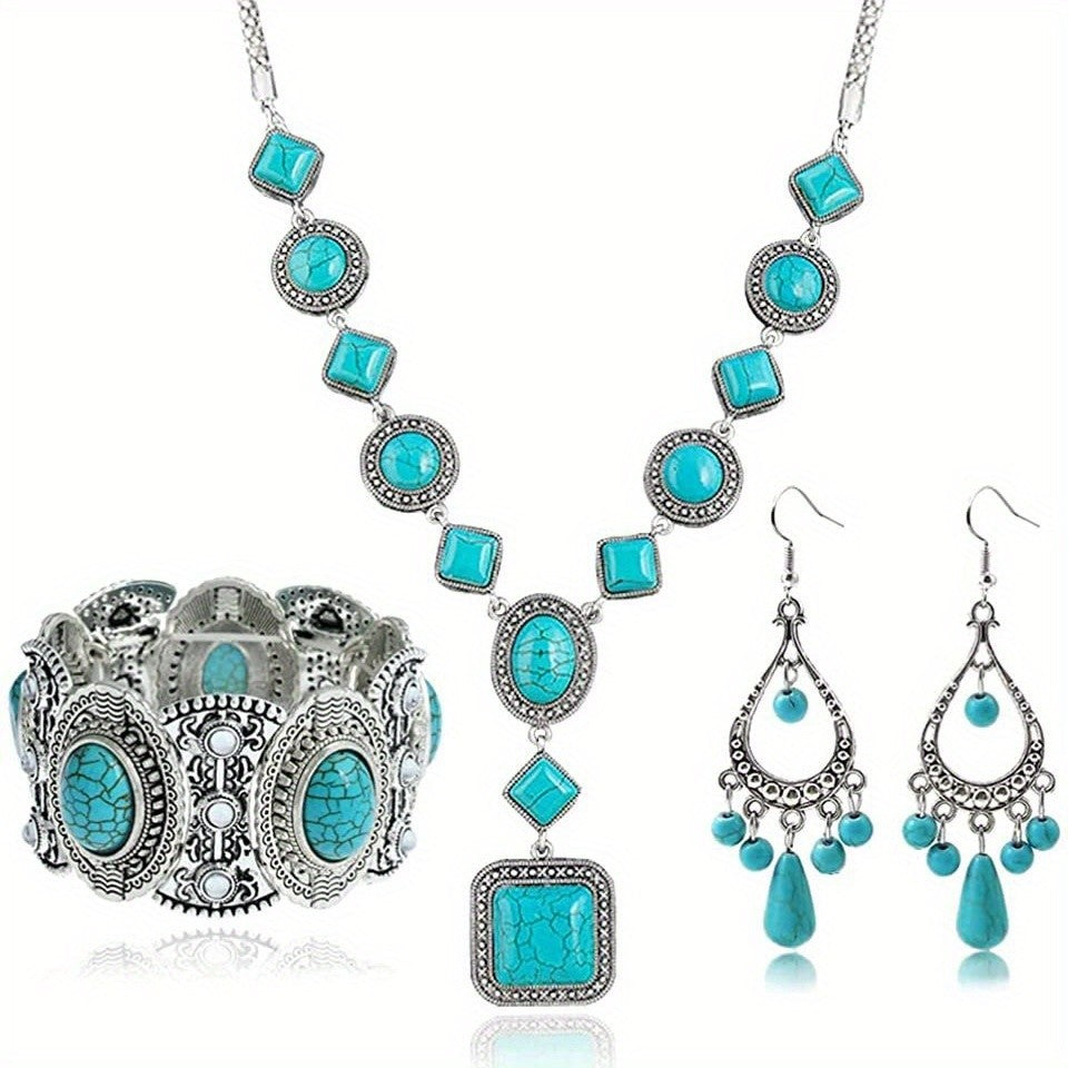 Pink Stone Jewelry Set