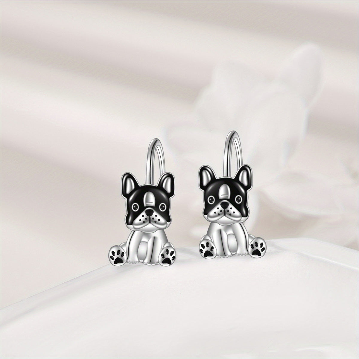 French Bulldog Hoop Earrings