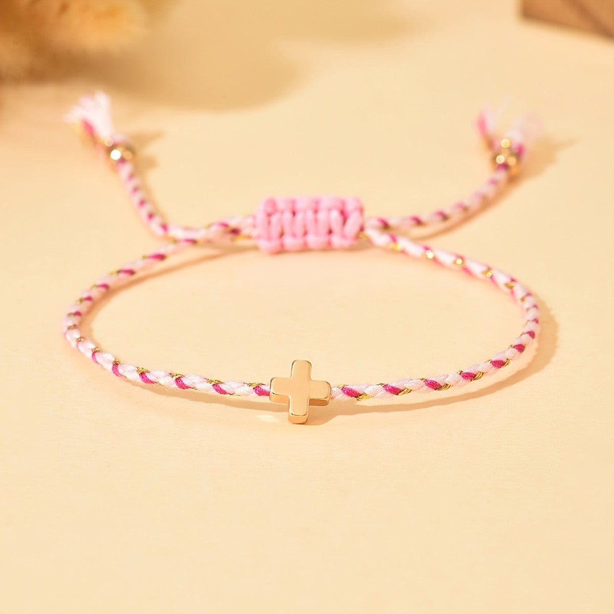 Colorful Braided Cross Bracelet Set