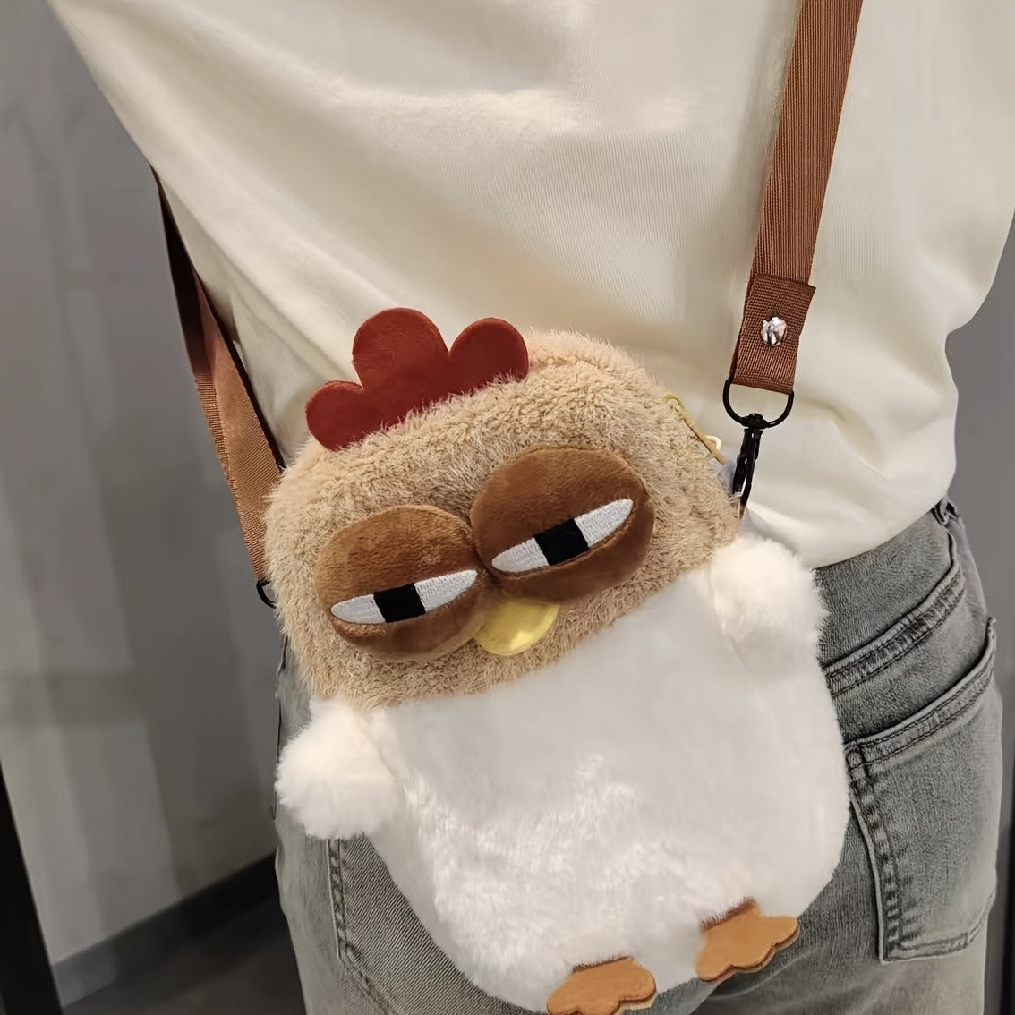 Plush Chick Crossbody Bag
