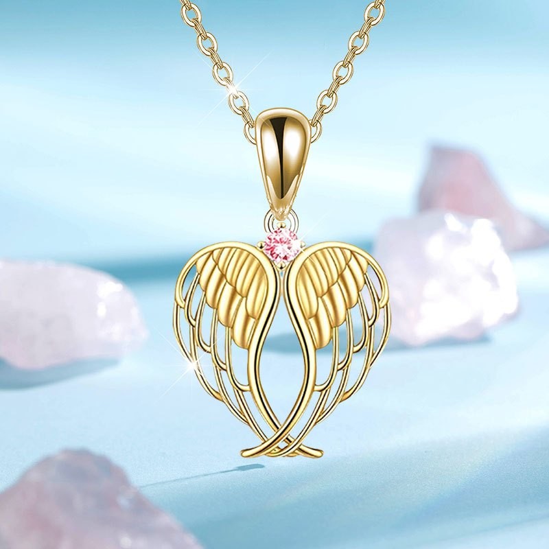 Angel Wings Heart Necklace