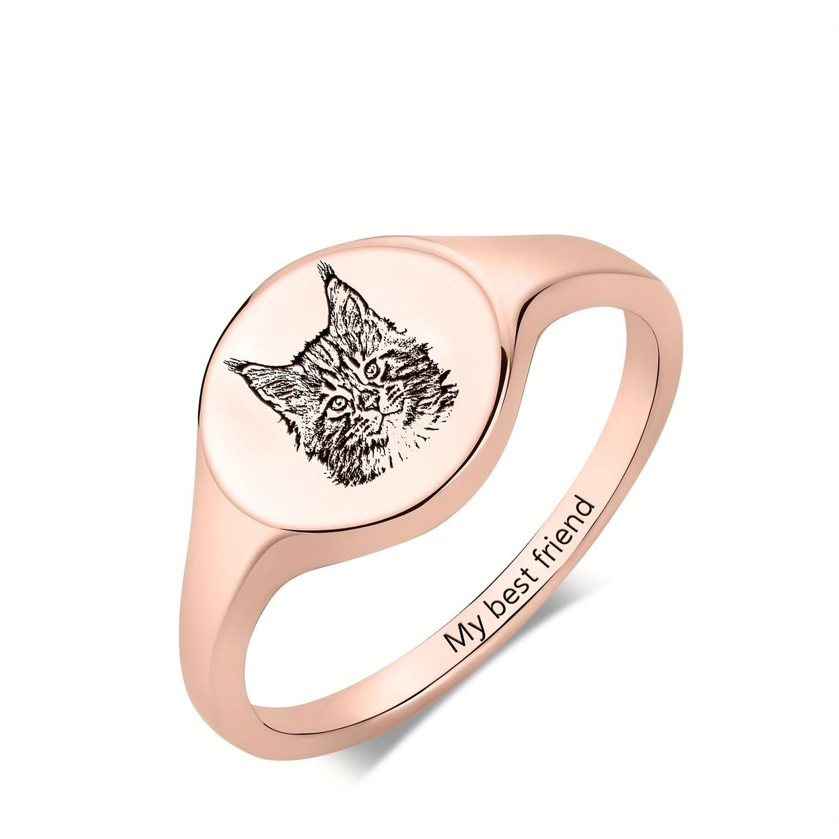 Custom Pet Photo Signet Ring