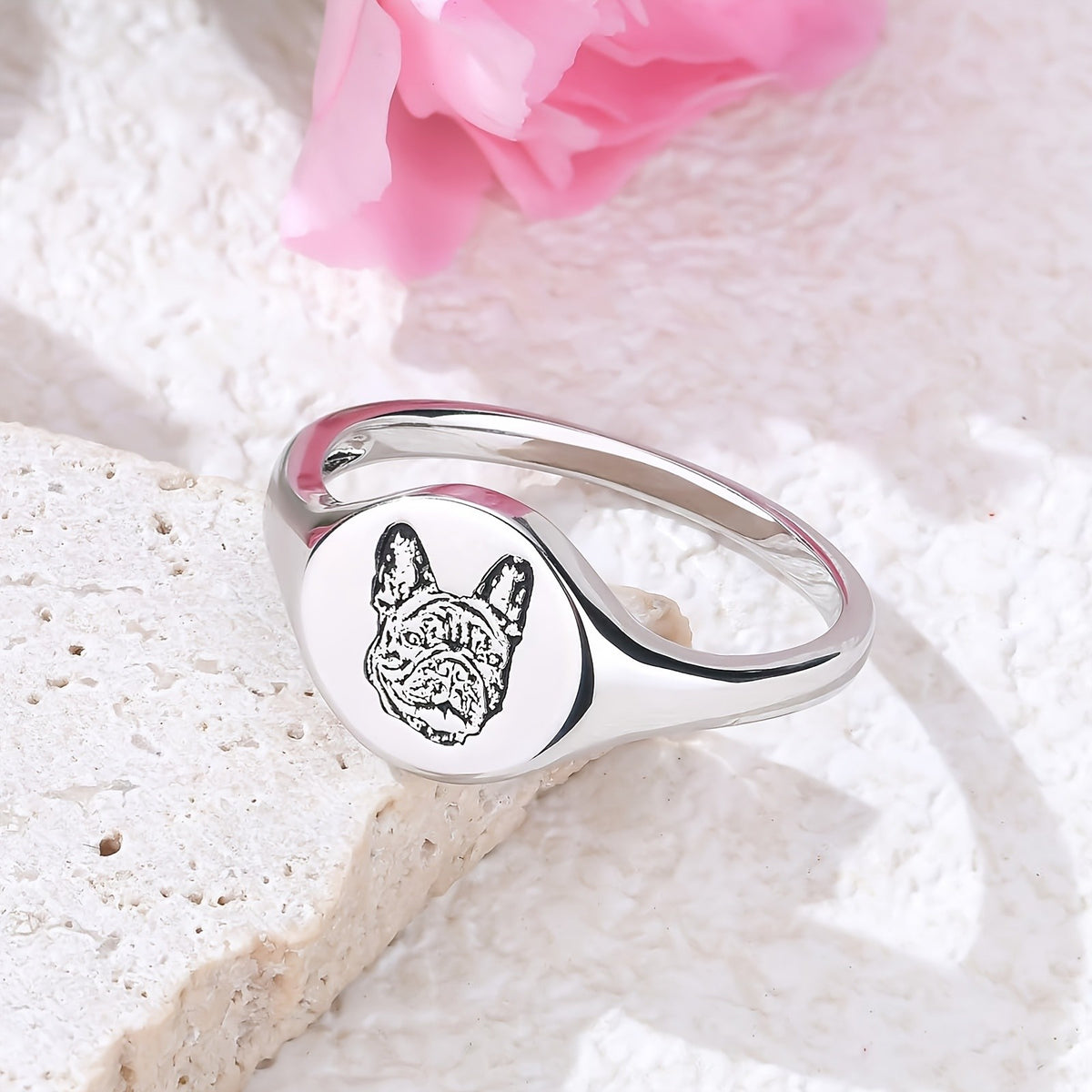 Custom Pet Photo Signet Ring